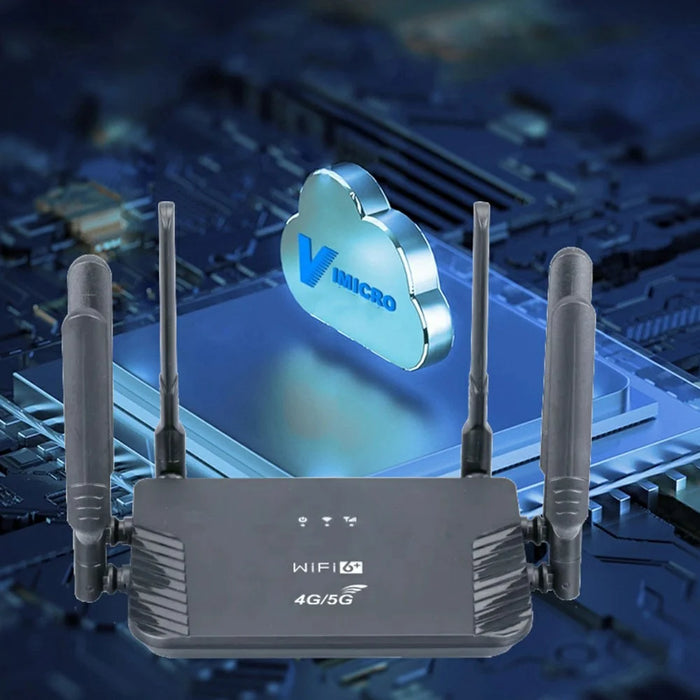 CPF907 4G WiFi 6 Router Type-C ZTE Chip 300Mbps 6 Antennas SIM Card Hotspot WiFi CPE Router - EU Plug - 3