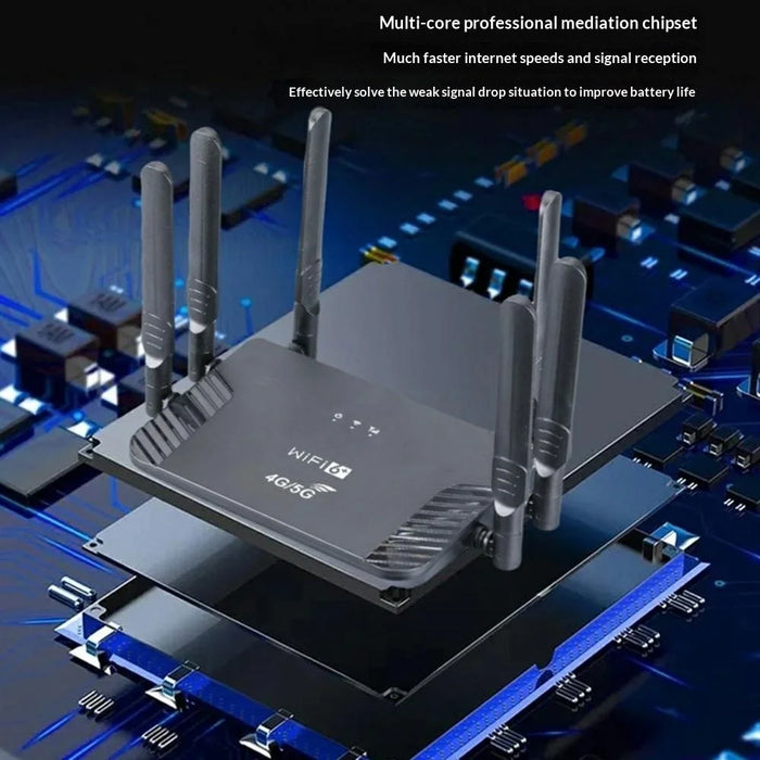 CPF907 4G WiFi 6 Router Type-C ZTE Chip 300Mbps 6 Antennas SIM Card Hotspot WiFi CPE Router - EU Plug - 7