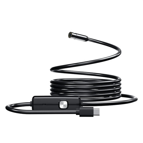 AN112 5m Soft Wire Endoscope Camera with iP (5-14) & Micro USB Adapter Waterproof 8-LED Inspection 8mm Camera Lens Borescope - 1