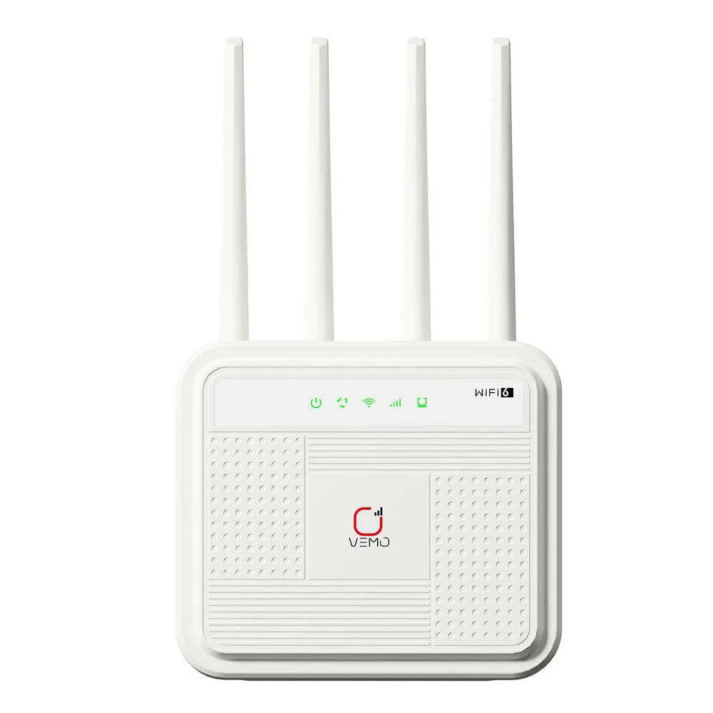 VEMO B312B 4G WiFi 6 Router 4500mAh Battery 300Mbps 4 LAN Ports Hotspot Wireless Router - 3