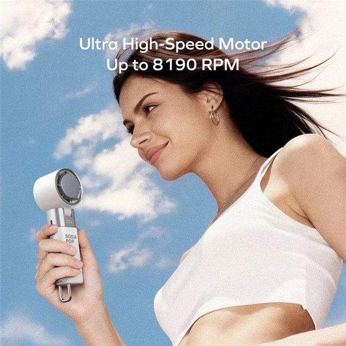 MOMAX IF21 1-Degree FREEZE Handheld Cooling Fan TEC Semiconductor 20°C Instant Cooling 100 Speed Levels Portable Fan for Outdoor Travel - White - 2