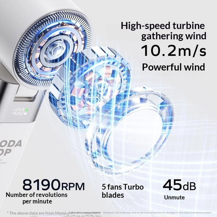 MOMAX IF21 1-Degree FREEZE Handheld Cooling Fan TEC Semiconductor 20°C Instant Cooling 100 Speed Levels Portable Fan for Outdoor Travel - White - 5