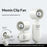 MOMAX IF22 1-Degree GO CLAMP Umbrella Clip Fan 2000mAh 5-Speed Foldable Mini Fan for Outdoor Cooling - White - 2