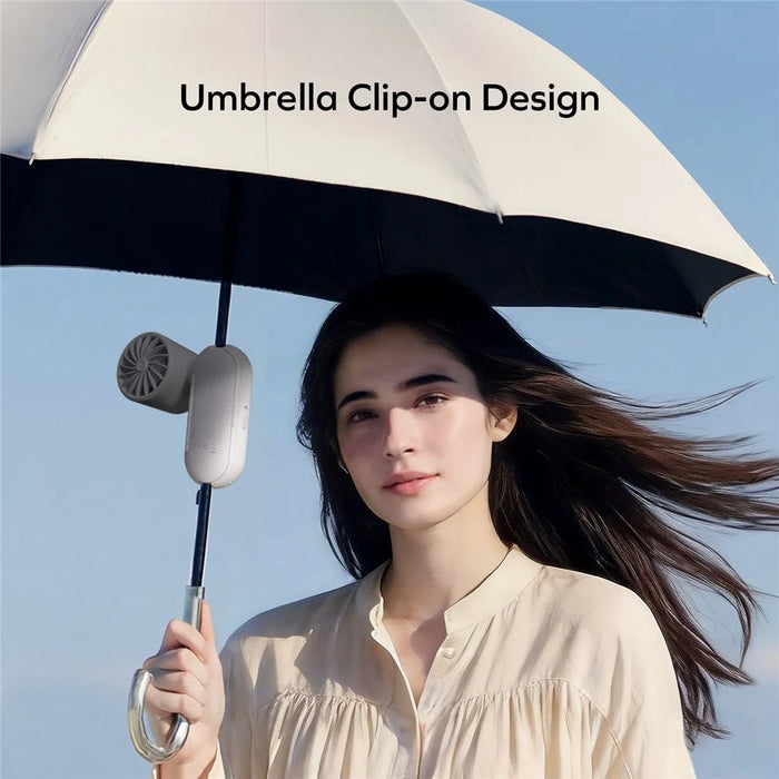 MOMAX IF22 1-Degree GO CLAMP Umbrella Clip Fan 2000mAh 5-Speed Foldable Mini Fan for Outdoor Cooling - White - 6