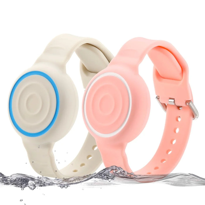 For Apple AirTag (2nd Generation) / AirTag Silicone Wristband Waterproof Protective Strap with Secure Closure Tracker Holder - Pink - 6