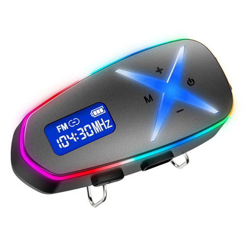 K16-2X Helmet Bluetooth-compatible Headphones 40H Battery IP65 Waterproof 3D Stereo Wireless Earphones for Motorcycle Cycling - Black - 1
