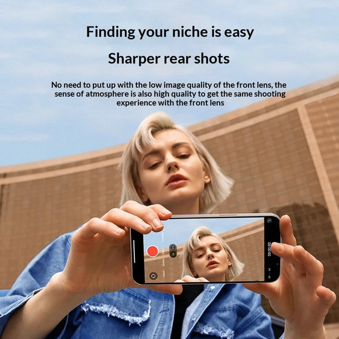 FUNSNAP T1 Plus Magnetic Selfie Screen 3.97 Inch Mobile Phone Mirror Display for Live Streaming - 3