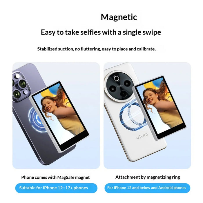 FUNSNAP T1 Plus Magnetic Selfie Screen 3.97 Inch Mobile Phone Mirror Display for Live Streaming - 5