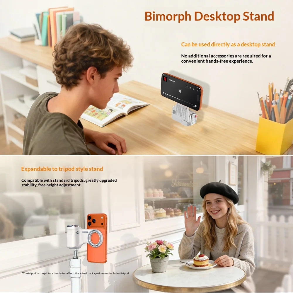 FUNSNAP Z6 Magnetic Mount Phone Grip Handle Wireless Grip Stand with Remote Shooting Aid - 5