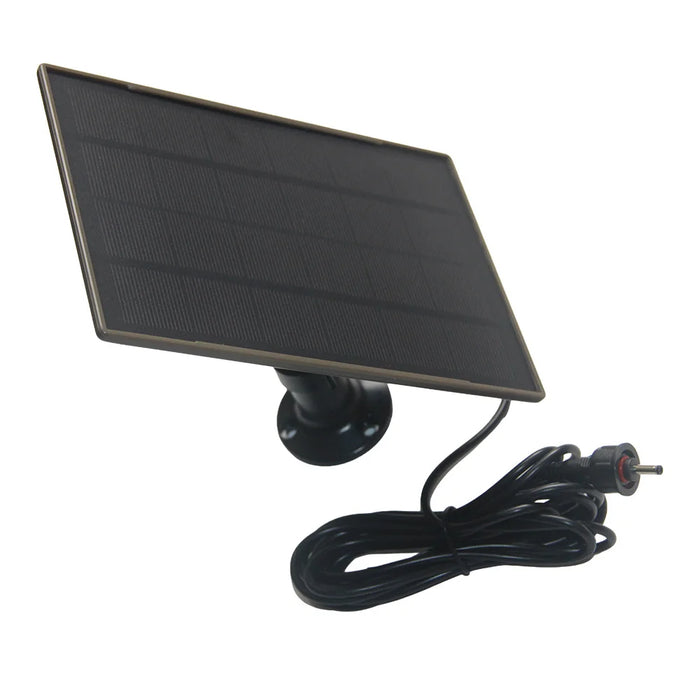 D-306 3W Solar Panel 6000mAh Battery Solar Charger for Security Camera with DC3.5 + Type-C Dual Ports - Monocrystalline Silicon - 2