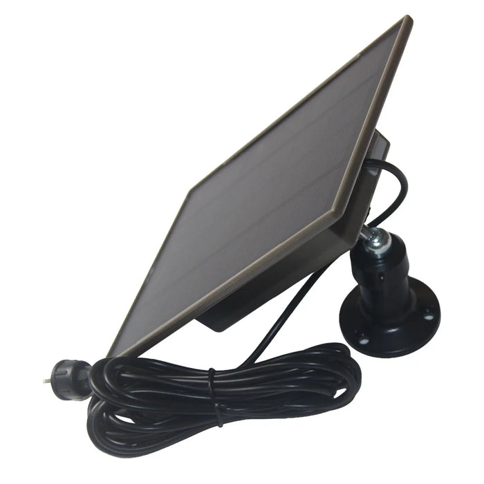 D-306 3W Solar Panel 6000mAh Battery Solar Charger for Security Camera with DC3.5 + Type-C Dual Ports - Monocrystalline Silicon - 4