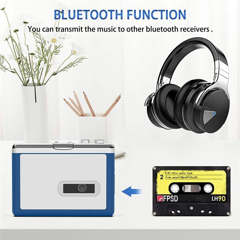 EZCAP 215 Walkman Bluetooth Cassette Player Converter Retro Tape Music to Bluetooth Earphone Speaker - 3