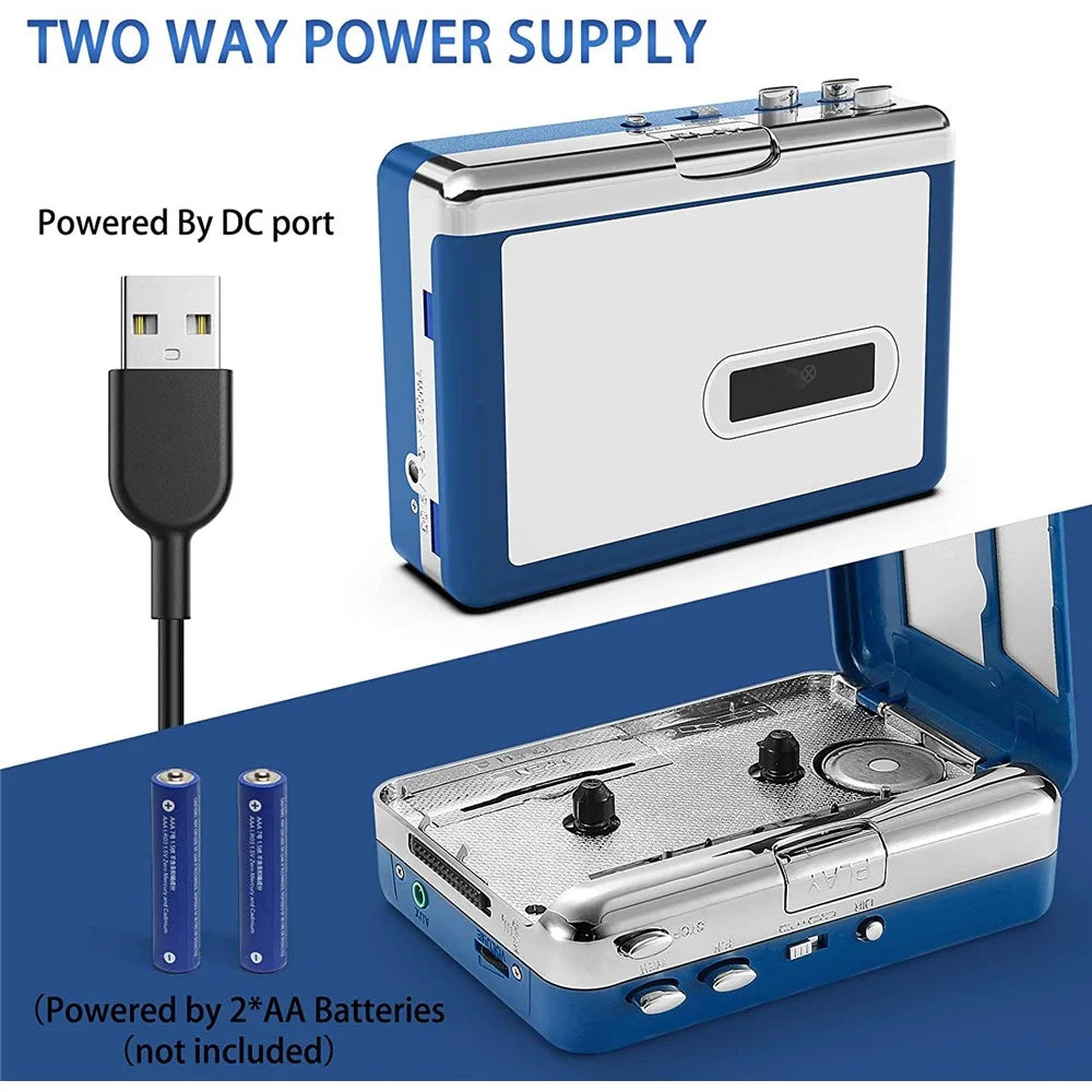 EZCAP 215 Walkman Bluetooth Cassette Player Converter Retro Tape Music to Bluetooth Earphone Speaker - 5