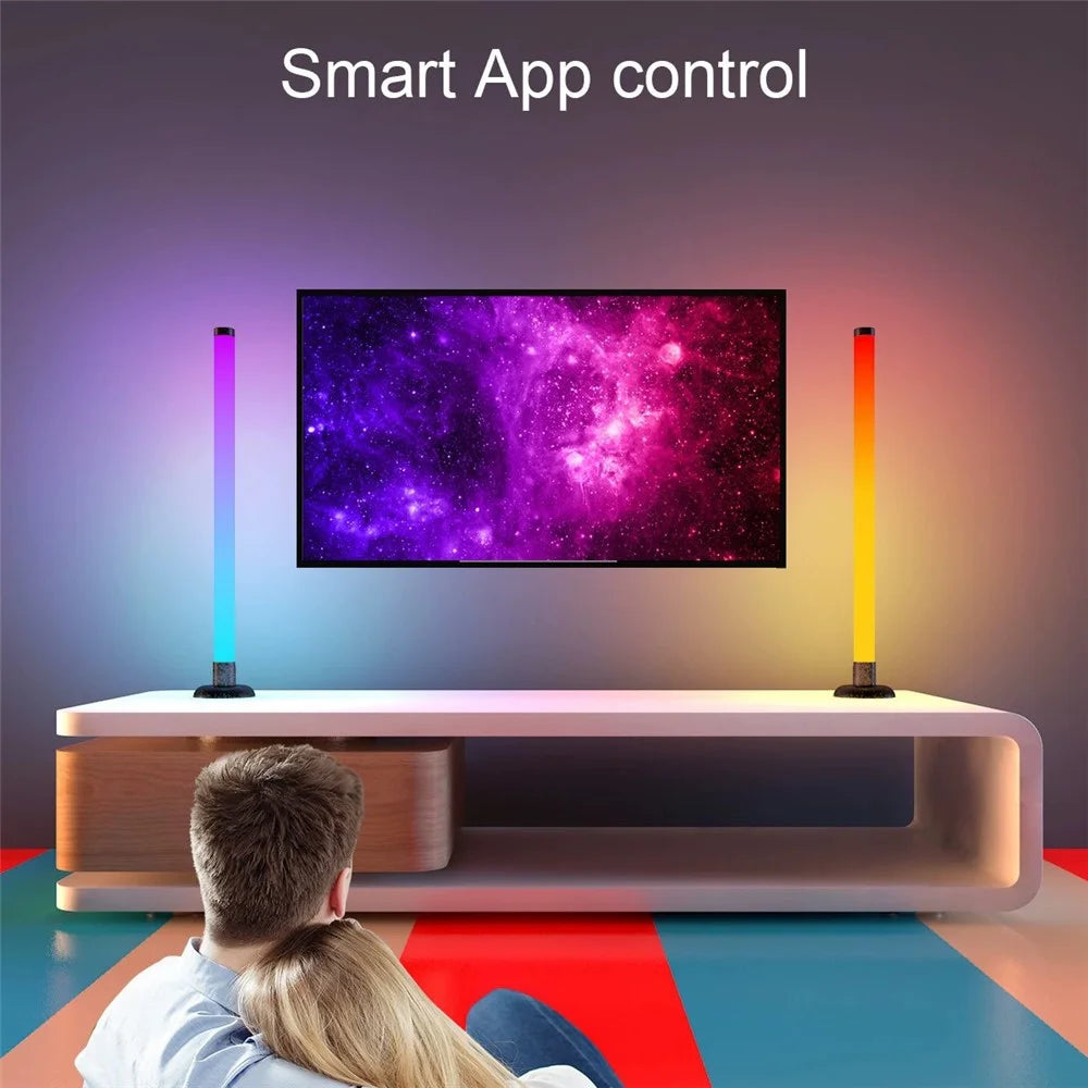 SAL061 2Pcs Gaming Desktop LED Atmosphere Lamp 360 Degree RGB Music Sync Smart APP Control USB Ambient Light - 2