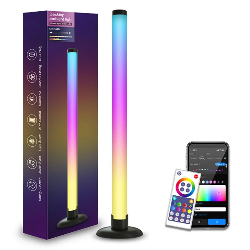 SAL061 360 Degree RGB LED Desk Ambient Light Bar Tuya WiFi Bluetooth-compatible Music Sync Atmosphere Lamp for Gaming - 1