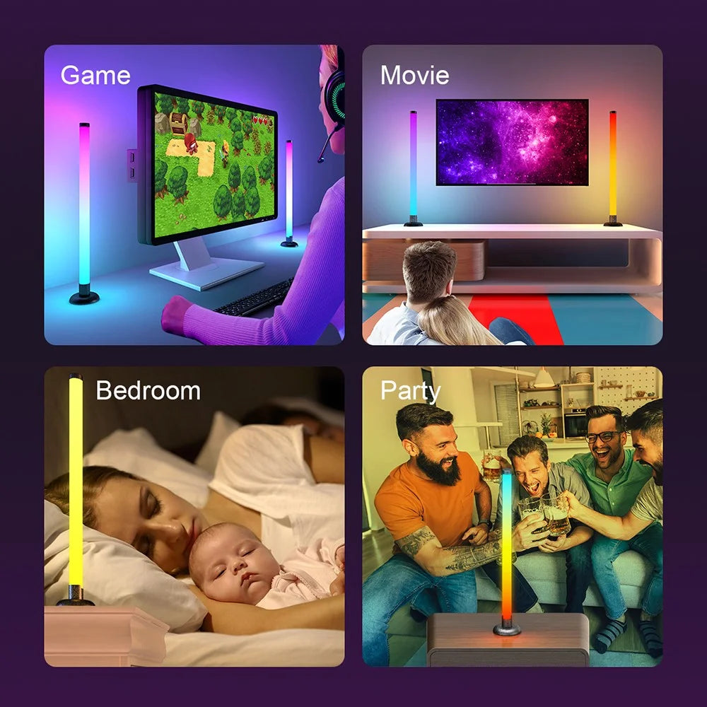 SAL061 360 Degree RGB LED Desk Ambient Light Bar Tuya WiFi Bluetooth-compatible Music Sync Atmosphere Lamp for Gaming - 5