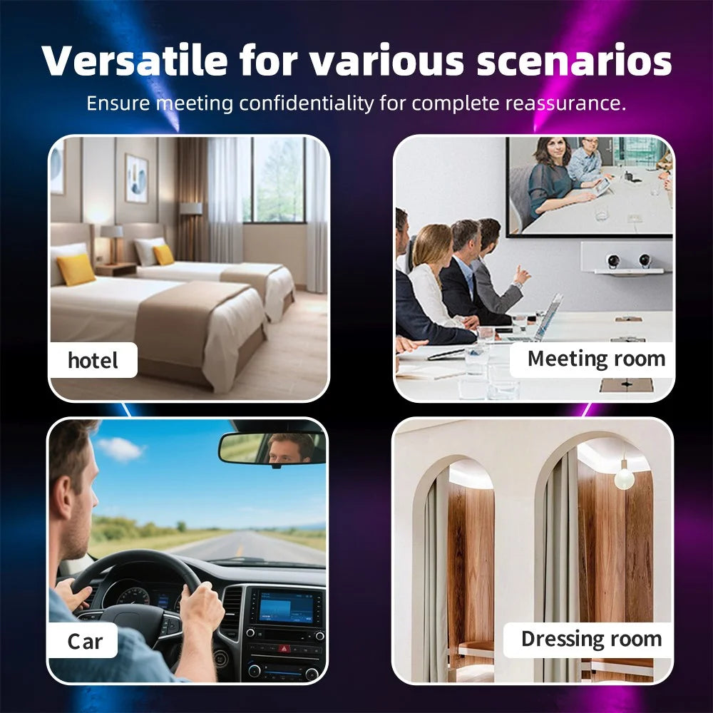 T016 Hidden Camera Bug Detector GPS Signal Anti-Spy Device Magnetic Field Detection for Hotel Car Public Restroom - Black - 4
