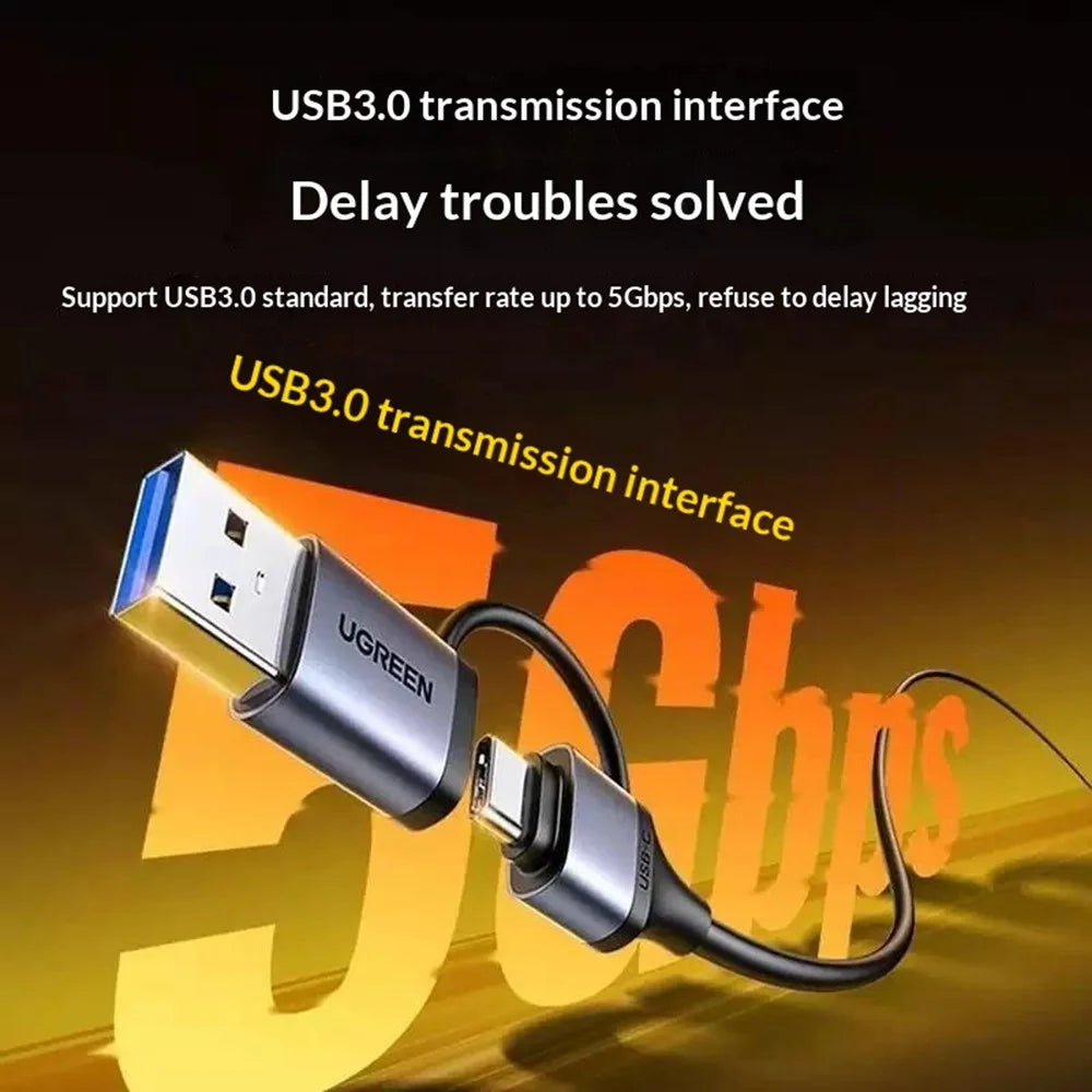 UGREEN CM726-25773 USB A / USB C 2 in 1 2K / 30Hz Video Capture Card with 4K HD Loop Out for Live Streaming Gaming - 7
