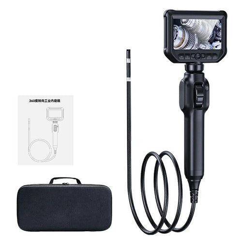 S43 8.5mm Single Lens Industrial Endoscope 360 Degree Rotating 4.3 Inch Screen Borescope Camera for Pipeline Automotive Inspection - Black - 1