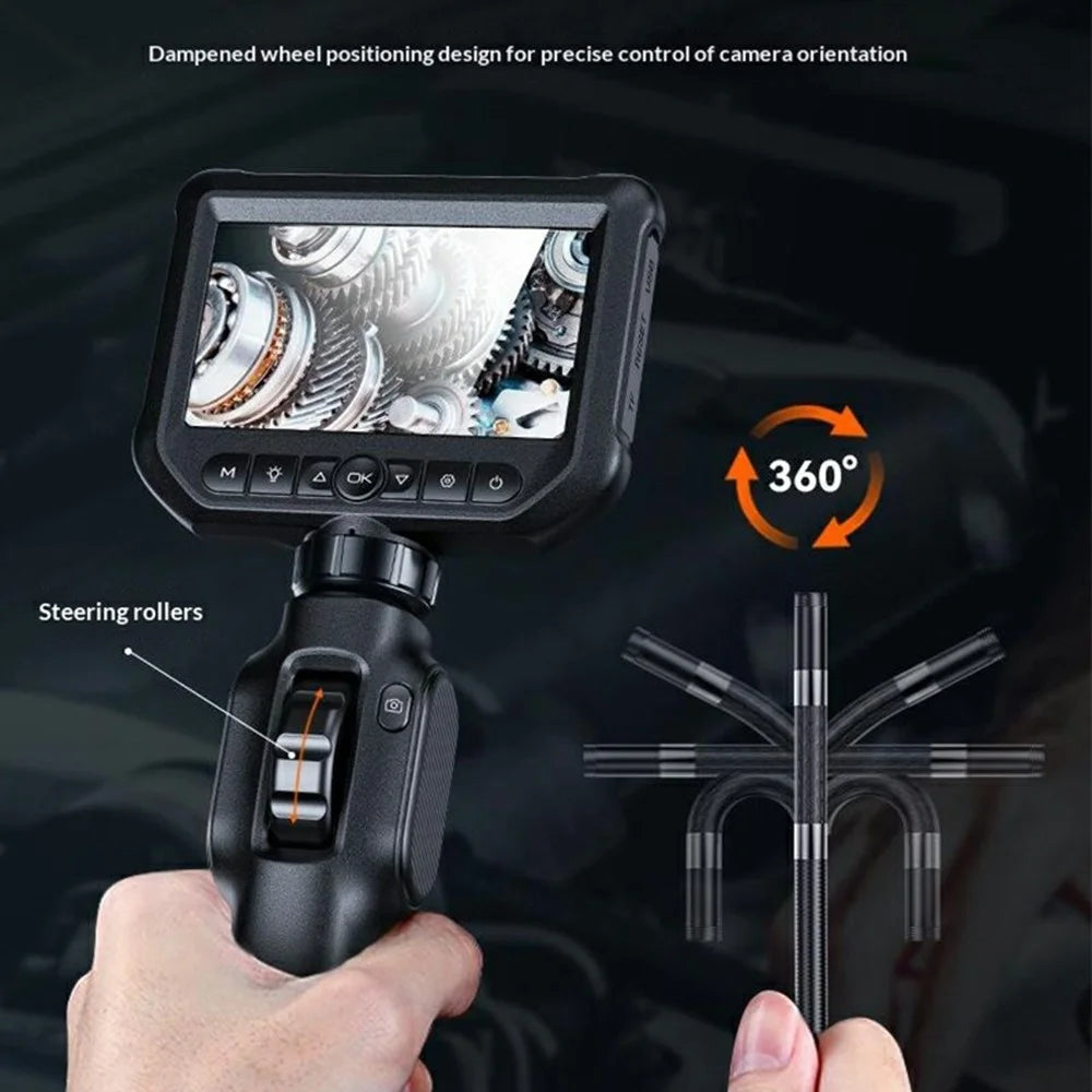S43 8.5mm Single Lens Industrial Endoscope 360 Degree Rotating 4.3 Inch Screen Borescope Camera for Pipeline Automotive Inspection - Black - 2