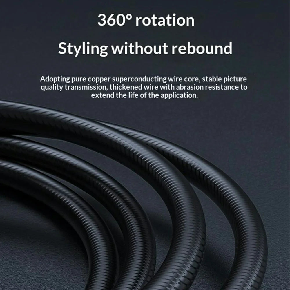 S43 8.5mm Single Lens Industrial Endoscope 360 Degree Rotating 4.3 Inch Screen Borescope Camera for Pipeline Automotive Inspection - Black - 6