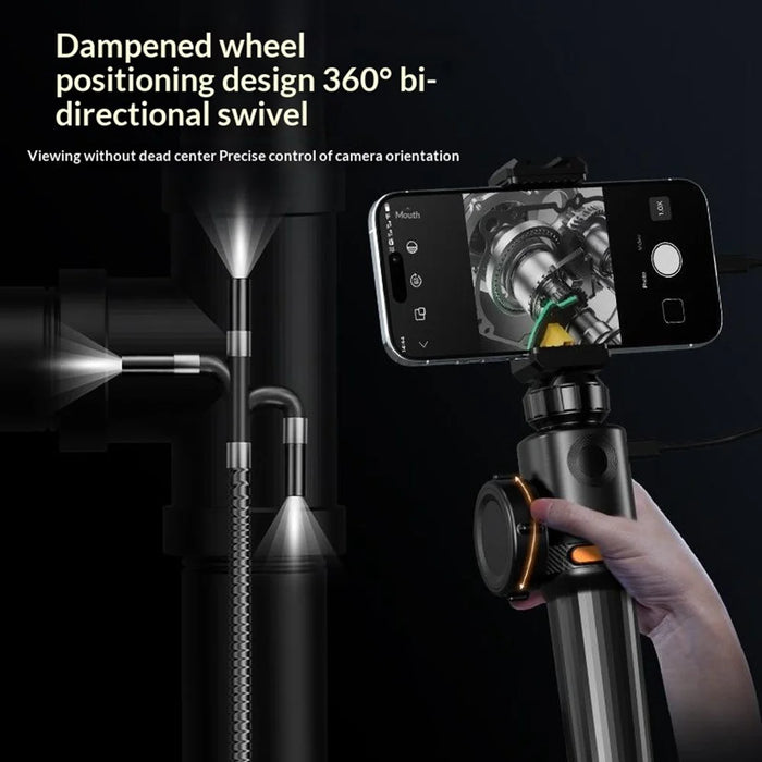 ST01 6mm Industrial Endoscope Camera with 1m Wire 360 Degree Rotation IP67 Waterproof OTG Tube Pipeline Inspection Tool - Black - 3