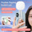 K04 Magnetic Selfie Ring Light with Mirror Foldable LED Fill Light Adjustable Brightness Phone Stand for Live Streaming - White - 2