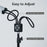 HD-150XJ 4-Arm Fill Light 3200K-5600K Adjustable Remote Control 65W LED Photography Light for Beauty Live Streaming - Black - 4