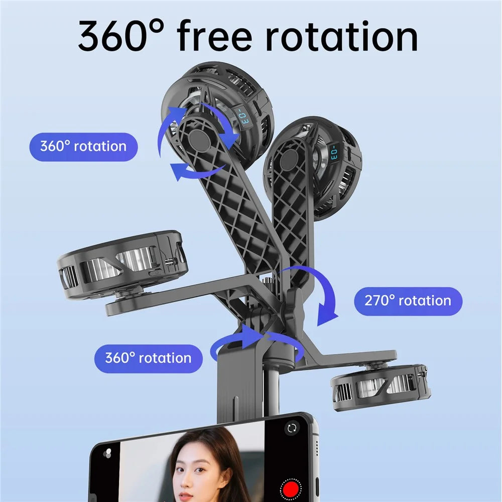 K07 Semiconductor Cooling Phone Stand Tripod Bluetooth-compatible Remote Control Selfie Stick for Live Streaming - 6