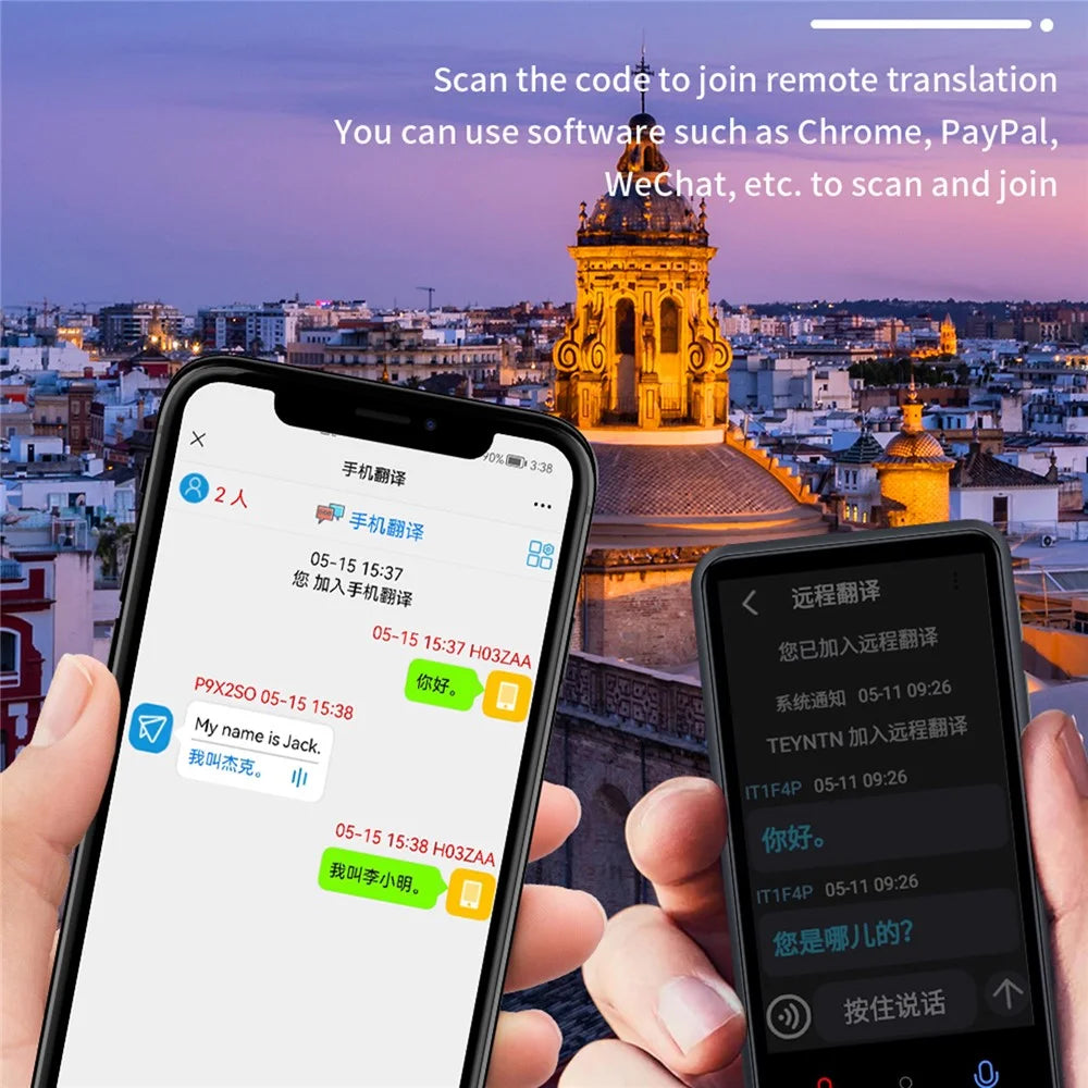 M12 4.01 Inch Intelligent Voice Translator 1GB+16GB Storage 137 Languages WiFi Photo Recording AI Translation Device - Black - 7