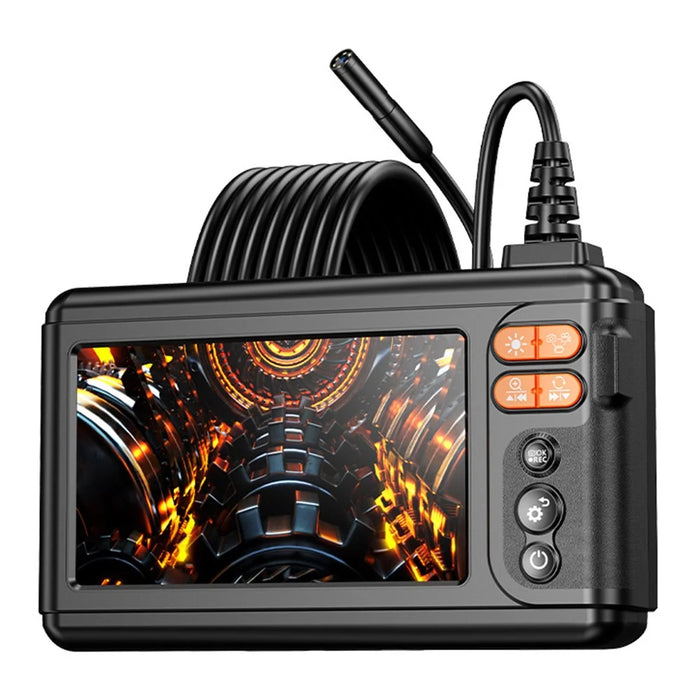 C50 8.5mm 5 Inch HD IPS Screen Industrial Endoscope with 5m Wire 1080P Dual Lens IP67 Waterproof Inspection Camera for Auto Engine Pipeline - Black - 1