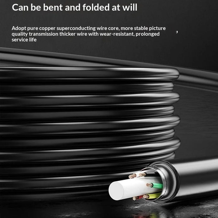 C50 8.5mm 5 Inch HD IPS Screen Industrial Endoscope with 5m Wire 1080P Dual Lens IP67 Waterproof Inspection Camera for Auto Engine Pipeline - Black - 4