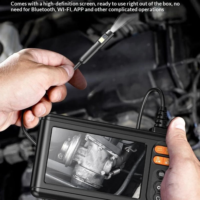 C50 8.5mm 5 Inch HD IPS Screen Industrial Endoscope with 5m Wire 1080P Dual Lens IP67 Waterproof Inspection Camera for Auto Engine Pipeline - Black - 6