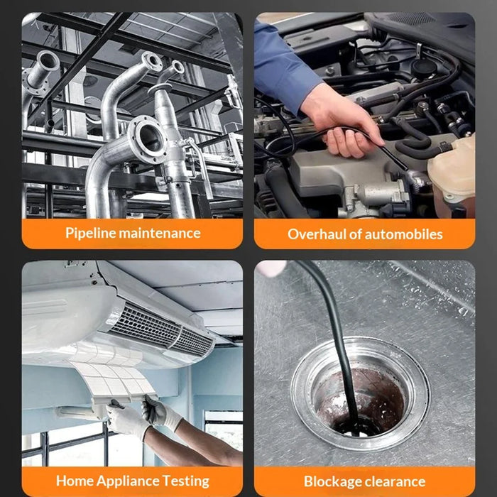 C50 8.5mm 5 Inch HD IPS Screen Industrial Endoscope with 5m Wire 1080P Dual Lens IP67 Waterproof Inspection Camera for Auto Engine Pipeline - Black - 7