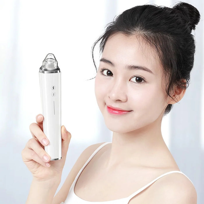 H200 Visual Blackhead Remover 20X Magnification Vacuum Suction Device Face Pore Cleaner with 6 Suction Heads - Pink - 2