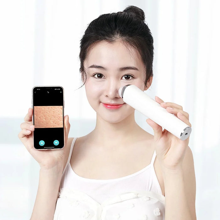 H200 Visual Blackhead Remover 20X Magnification Vacuum Suction Device Face Pore Cleaner with 6 Suction Heads - Pink - 3