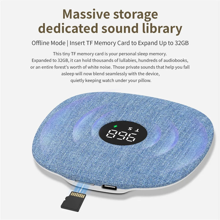 QY15 Sleep Speaker Under Pillow Sound Disc Bluetooth-compatible Bone Conduction Speaker - Blue - 3