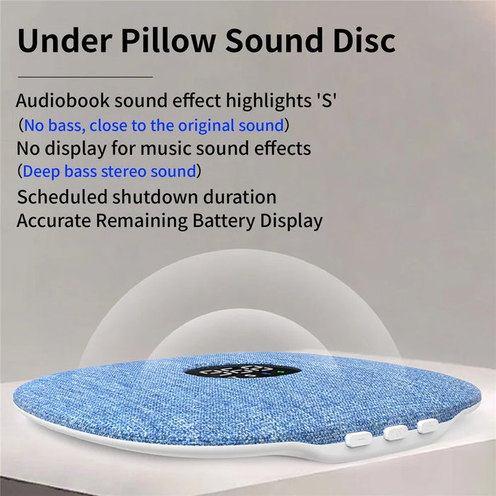QY15 Sleep Speaker Under Pillow Sound Disc Bluetooth-compatible Bone Conduction Speaker - Blue - 6