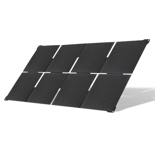 8Z-ETFE 45W Fast Charging 8-Panel Foldable Solar Charger Portable Outdoor Power Supply with USB/Type-C/DC Output - Black - 1