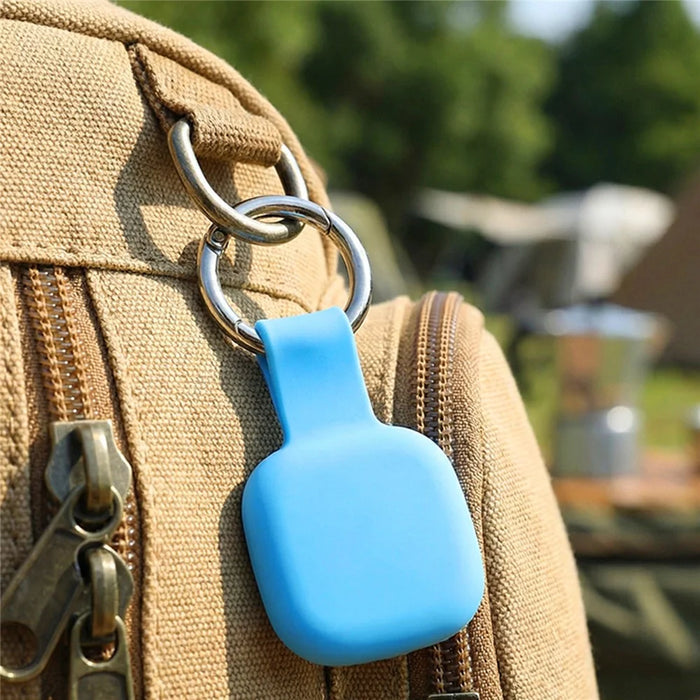 For Tile Mate (2024) Silicone Case Bluetooth-compatible Tracker Waterproof Protective Cover with Keychain - Sky Blue - 2