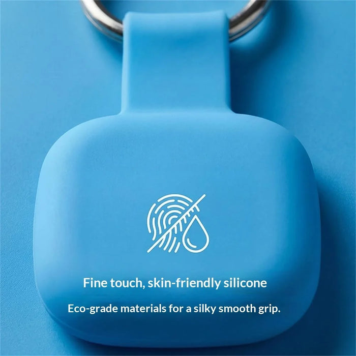 For Tile Mate (2024) Silicone Case Bluetooth-compatible Tracker Waterproof Protective Cover with Keychain - Sky Blue - 4