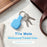 For Tile Mate (2024) Silicone Case Bluetooth-compatible Tracker Waterproof Protective Cover with Keychain - Sky Blue - 5
