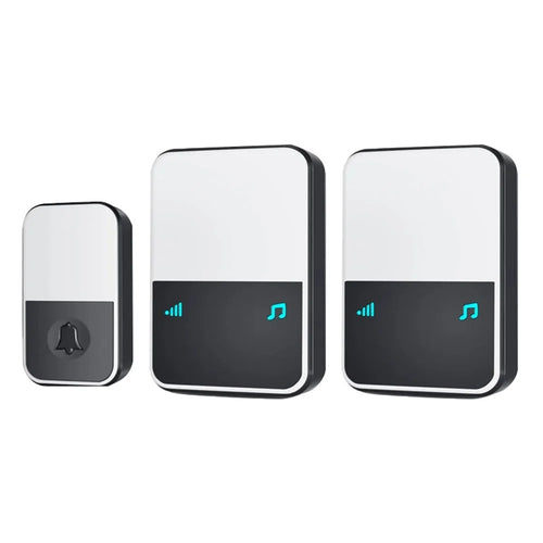 U500 IP44 Waterproof 45 Ringtones 4 Volume Levels 150-200m Range Wireless Doorbell Kit, 1 Transmitter + 2 Receivers - 1