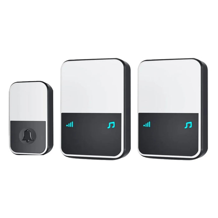 U500 IP44 Waterproof 45 Ringtones 4 Volume Levels 150-200m Range Wireless Doorbell Kit, 1 Transmitter + 2 Receivers - 1