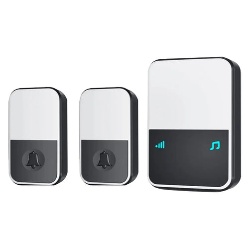 U500 IP44 Waterproof 45 Ringtones 4 Volume Levels 150-200m Range Wireless Doorbell Kit, 2 Transmitters + 1 Receiver - 1