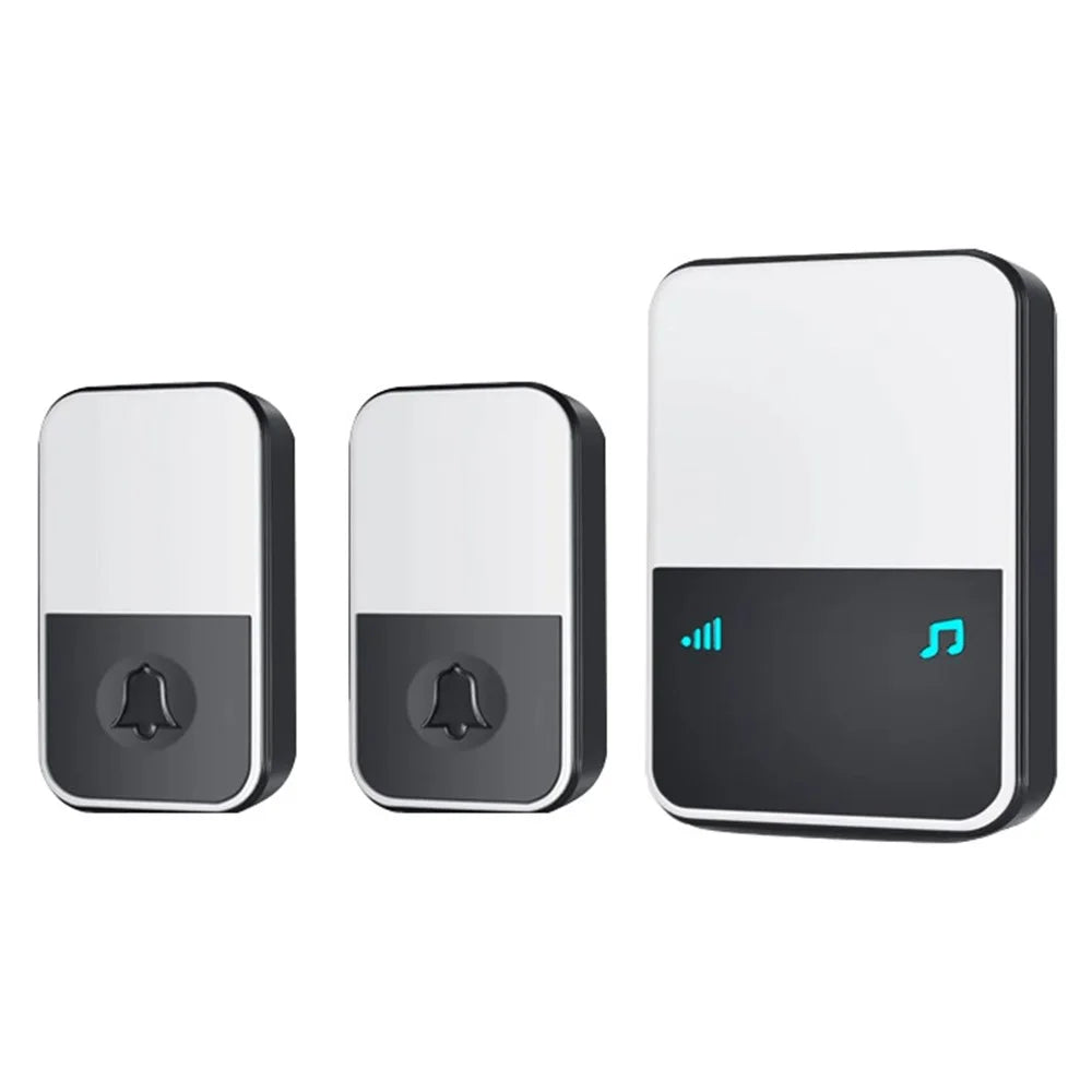 U500 IP44 Waterproof 45 Ringtones 4 Volume Levels 150-200m Range Wireless Doorbell Kit, 2 Transmitters + 1 Receiver - 1