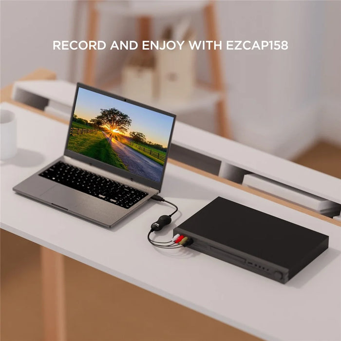 EZCAP 158 USB 2.0 Audio Video Capture Card Analog Video Recording Convert VHS Camcorder Video Tape for MAC Windows (CE Certificated) - 5