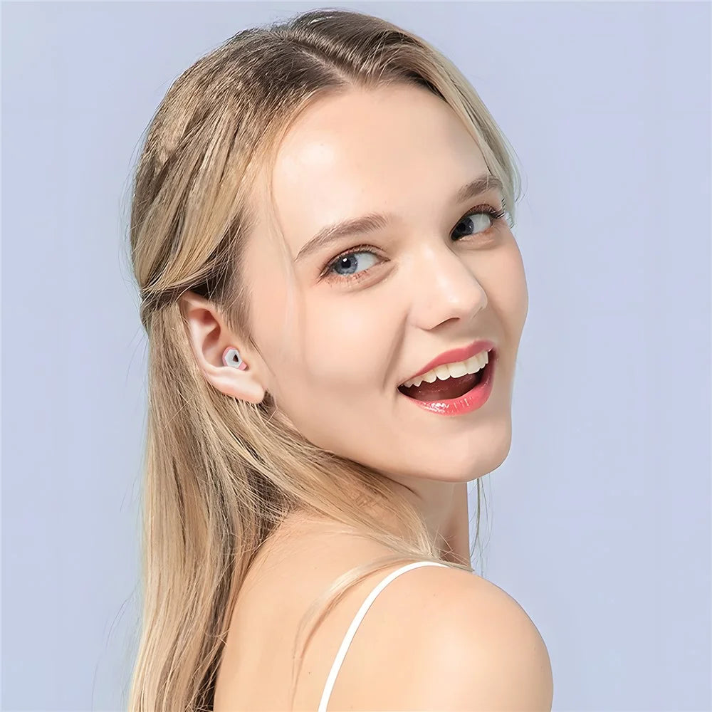 AHASTYLE NE25 4 Pairs Hexagonal Earplugs for Sleeping Noise Reduction Silicone Ear Plugs, XS / S / M / L - Pink+White - 5