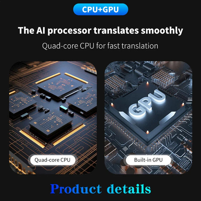 F5 AI Voice Translator Touch Screen 142-Language Online Translator with Offline Translation for Travel Business Learning, 1+8GB - Black - 6