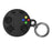 For Apple AirTag Tracker Liquid Silicone Case Game Controller Design Protective Cover with Ring Buckle - Dark Grey - 1